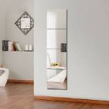6 x Boxes of Set of 4 Square Frameless Wall Mirror Tiles 300 x 300 mm. - S2.7.