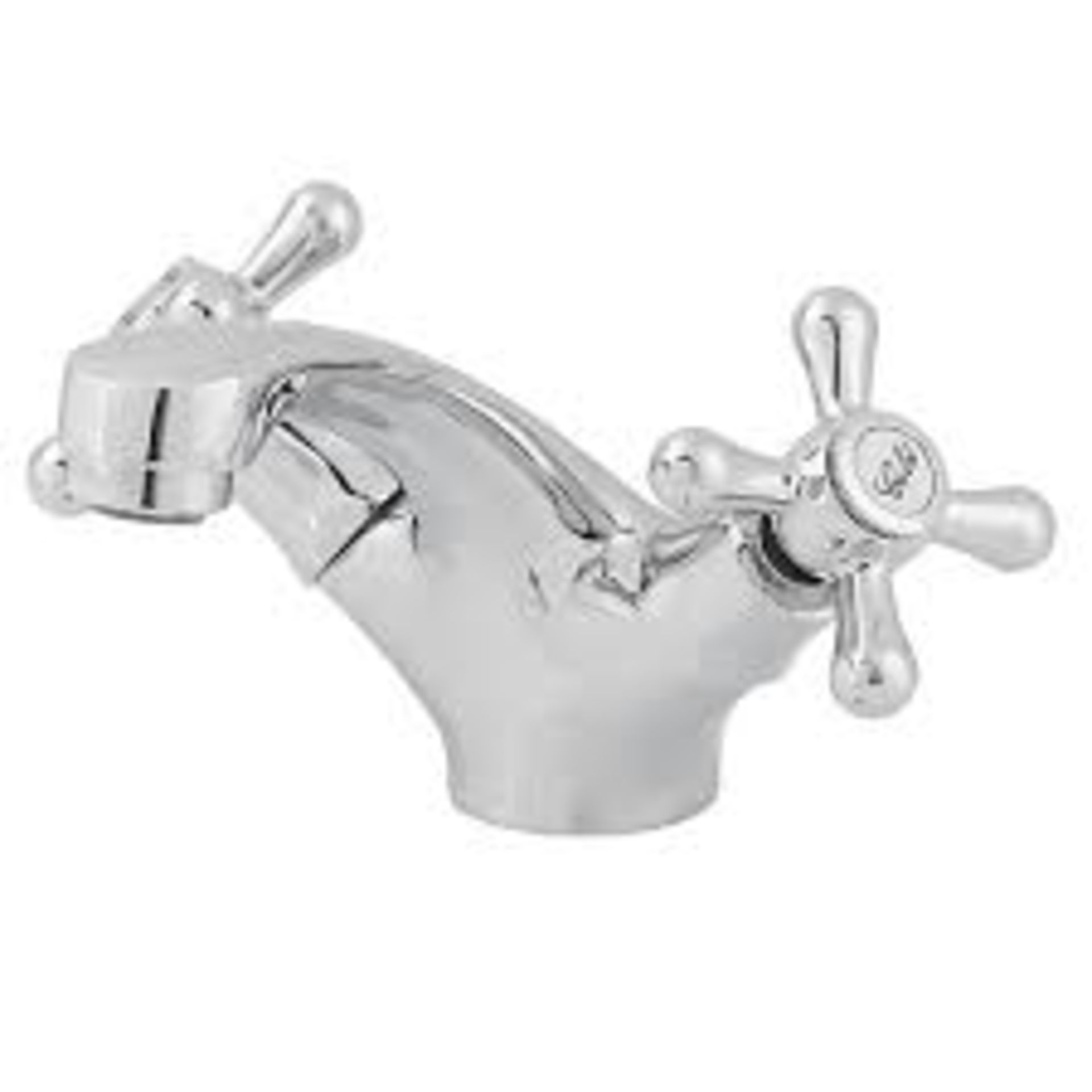 GoodHome Etel 2 lever Traditional Basin Mono mixer Tap. - S1.5.