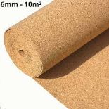 Cork roll 6mm 10m2 (107.63sqft). - PW.