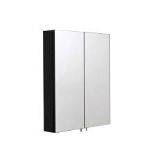 Croydex Dawley Double Door Cabinet - Black. - S2.5.