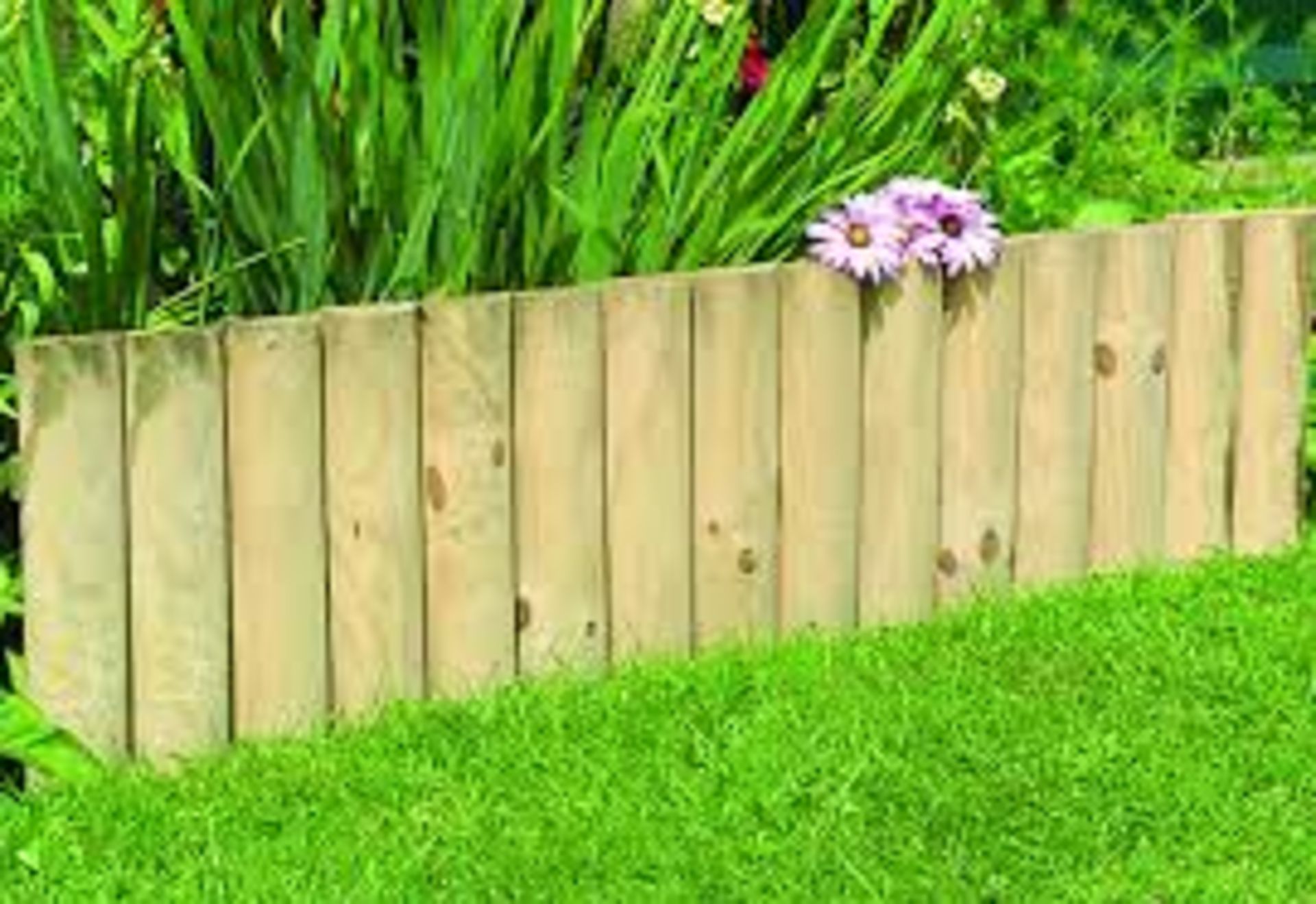 Garden Log Edging Rolls Lawn Border Edge (H)300mm (L)1.8M. - S2.