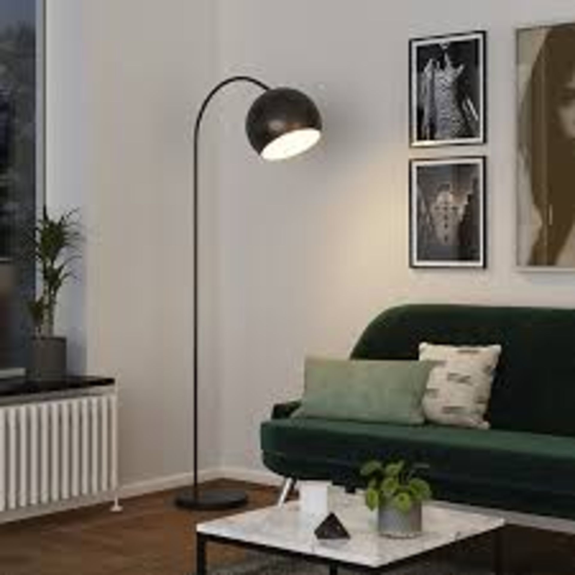 GoodHome Kotenay Matt Black LED Floor lamp. - S2.3. Complete your living space with this simple