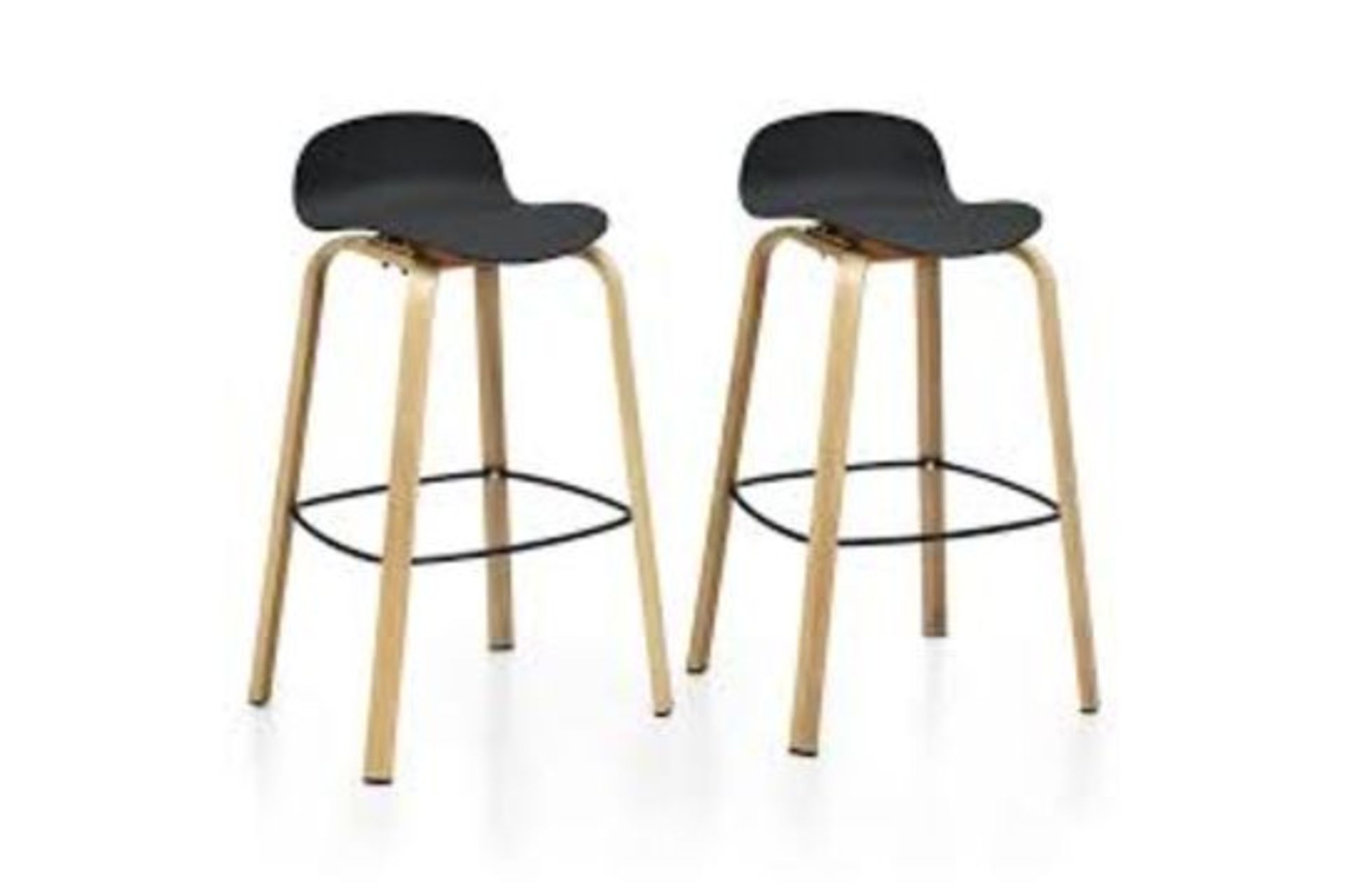 Costway Set of 2 Barstools Modern 30inch Pub Chairs w/Low Back . - R14.15.