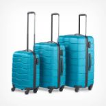 3pc ABS Teal Luggage Set. - S2BW. Whether you’re going on a weekend away or your summer holidays,