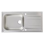 Cooke Lewis Lyell Linen Inox Stainless Steel 1 Bowl Sink Drainer. - PW. An essential addition to any