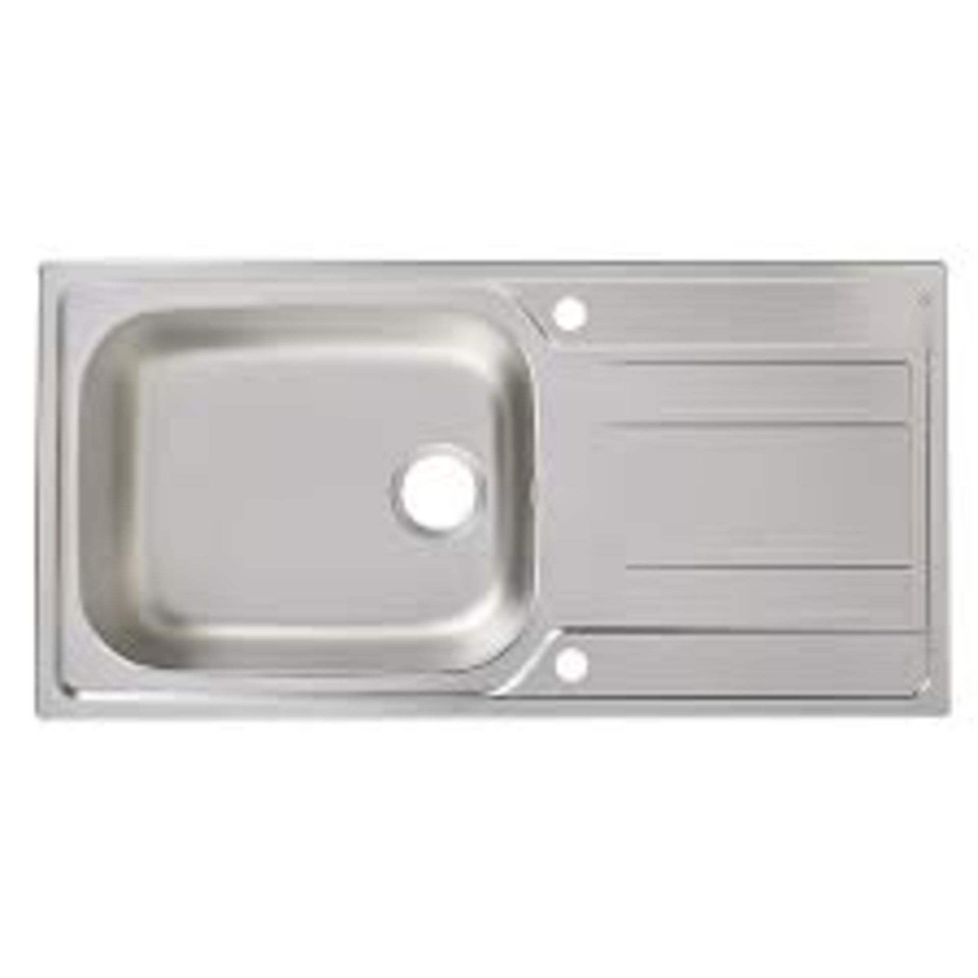 Cooke Lewis Lyell Linen Inox Stainless Steel 1 Bowl Sink Drainer. - PW. An essential addition to any