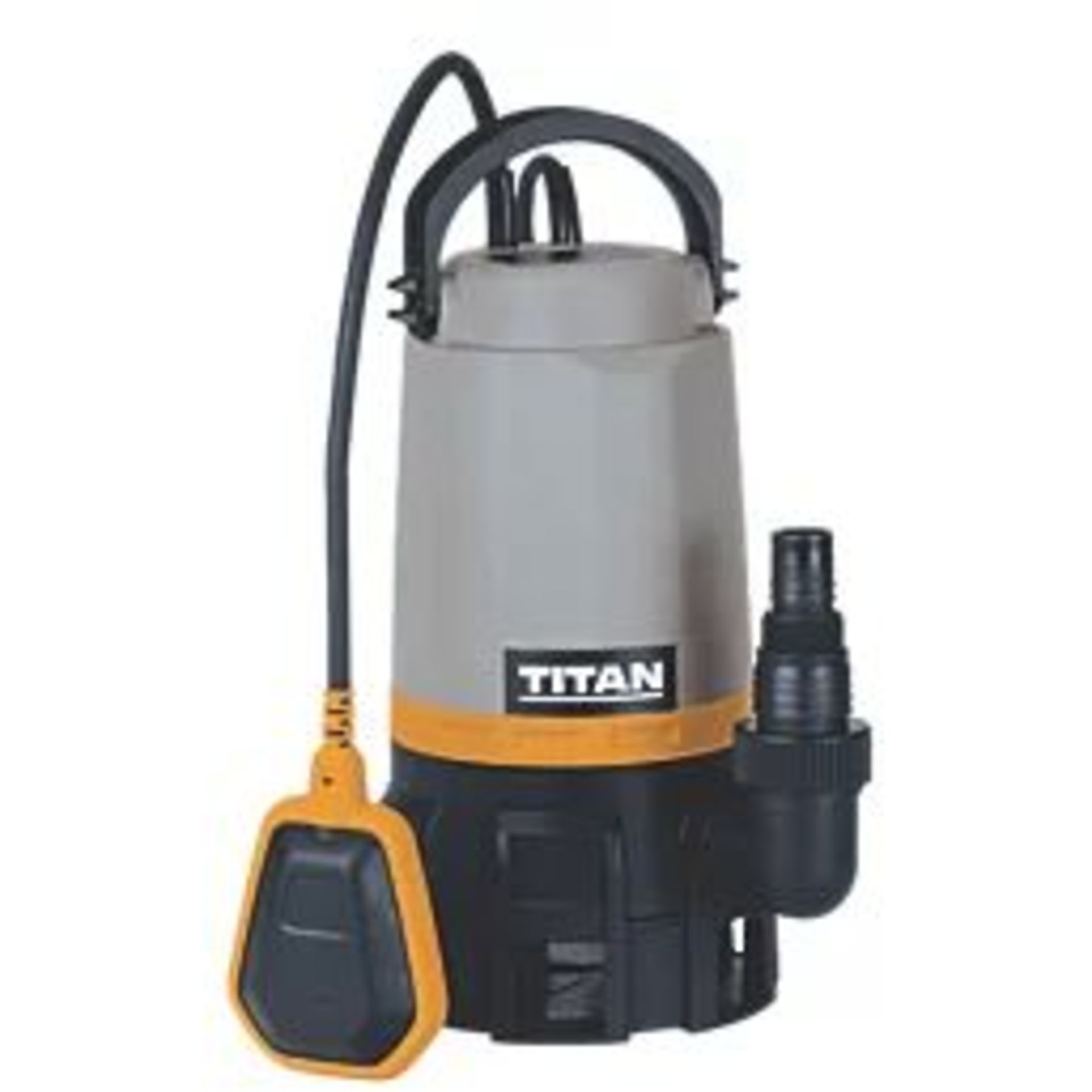 TITAN 750W MAINS-POWERED DIRTY WATER PUMP. - S2. Suitable for submersion, quickly clearing large