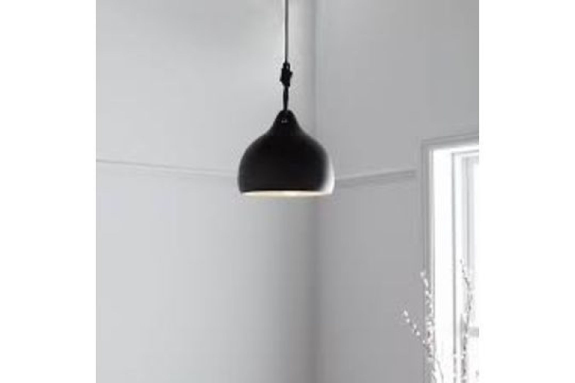 dGoodHome Aulavik Black Pendant ceiling light, (Dia)220mm. - R14.16.