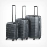 3pc ABS Black Luggage Set. - S2BW.