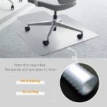 2 x HOMCOM Office Carpet Protector Chair Mat Clear Spike Non Slip. -PW.