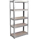 Home Vida 5 Tier Large Shelf Galvanised Heavy Duty Shelving. - S2. The 5 Tier Shelf, Large, is a