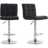 Cooke & Lewis Lagan Dark Adjustable Swivel Bar Stool, Set of 2. - S2.2