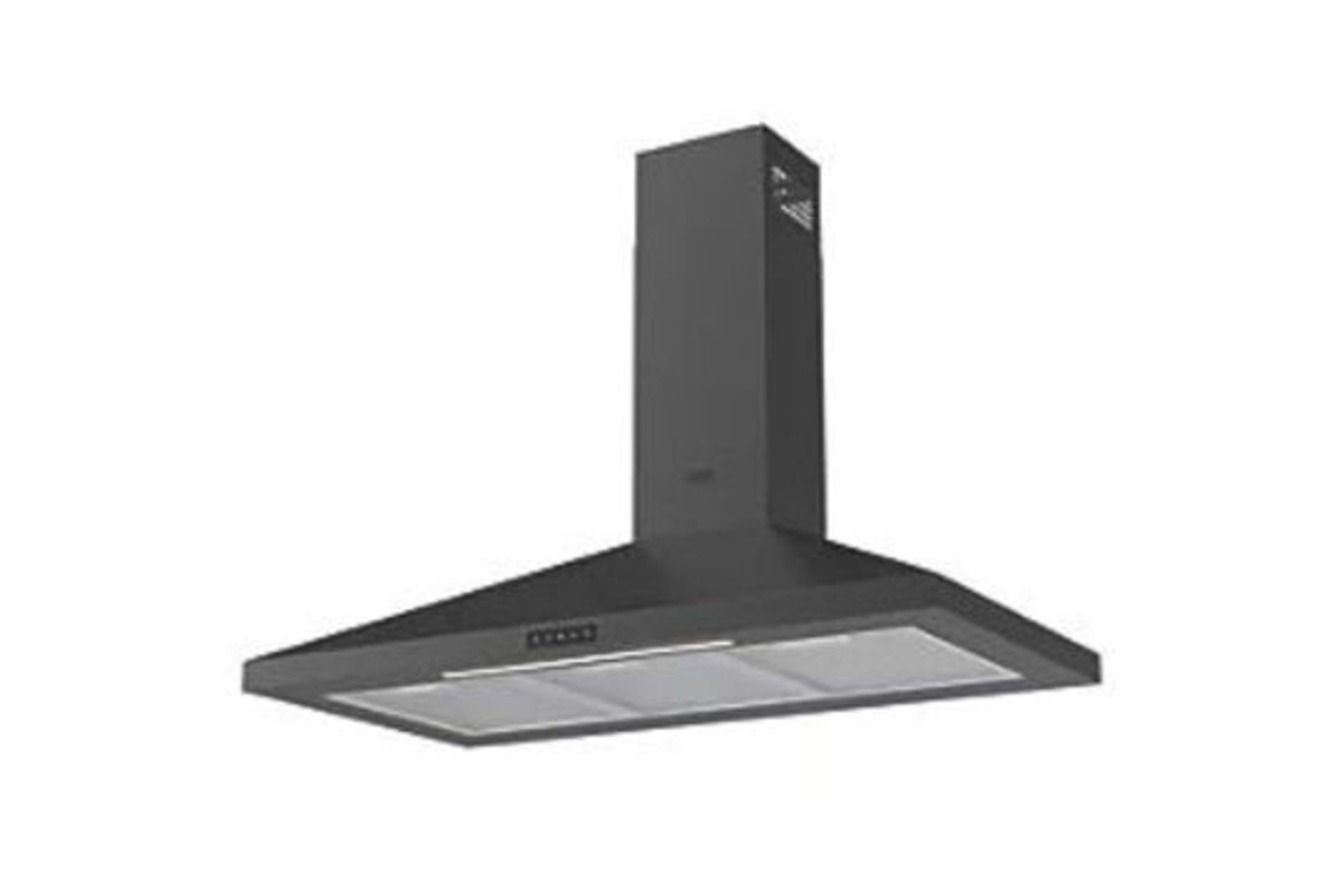 COOKE & LEWIS CHIMNEY HOOD BLACK 898MM . - R9BW. Quiet but powerful adjustable cooker hood featuring