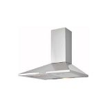 COOKE & LEWIS CHIMNEY HOOD STAINLESS STEEL 600MM. - R9BW. Helps to remove cooking odours and
