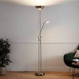GoodHome Pulmoz Satin Antique Brass Effect Mother & Child Lamp. - S2. Our indoor floor lamps have