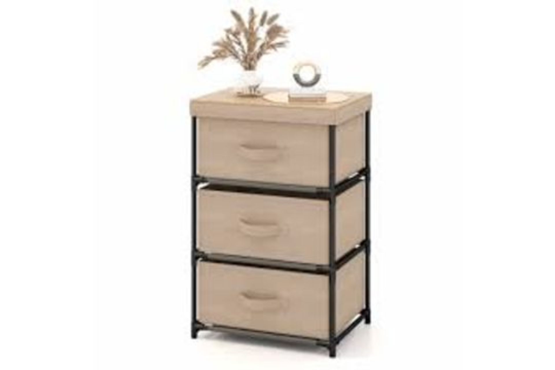 Fabric Storage Organizer Tower Unit with Removable Lid-Coffee - - R14.15.