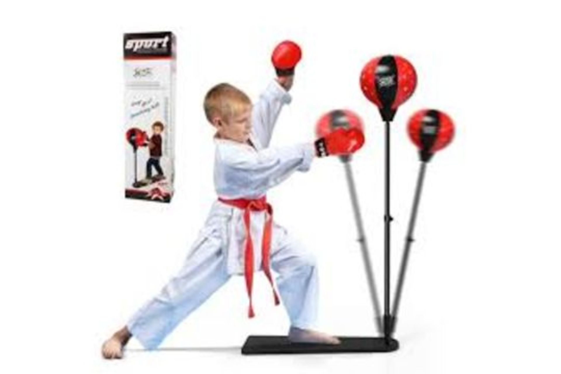 Freestanding Height Adjustable Kids Punching Bag with Stand .- R14.16.