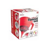 40 X BRAND NEW 3 IN 1 SMALL, MEDIUM, LARGE KITCHEN FUNNEL SET AND HANDLE FOOD LIQUID HANDY GOURMET