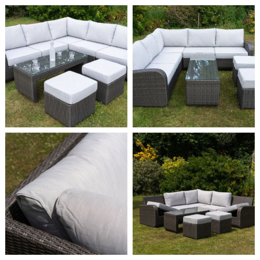 BRAND NEW LUXURY PREMIUM RATTAN FURNITURE INCLUDING 10 SEAT CORNER SETS, ROUND DINING TABLE SETS AND MUCH MORE. DELIVERY AVAILABLE