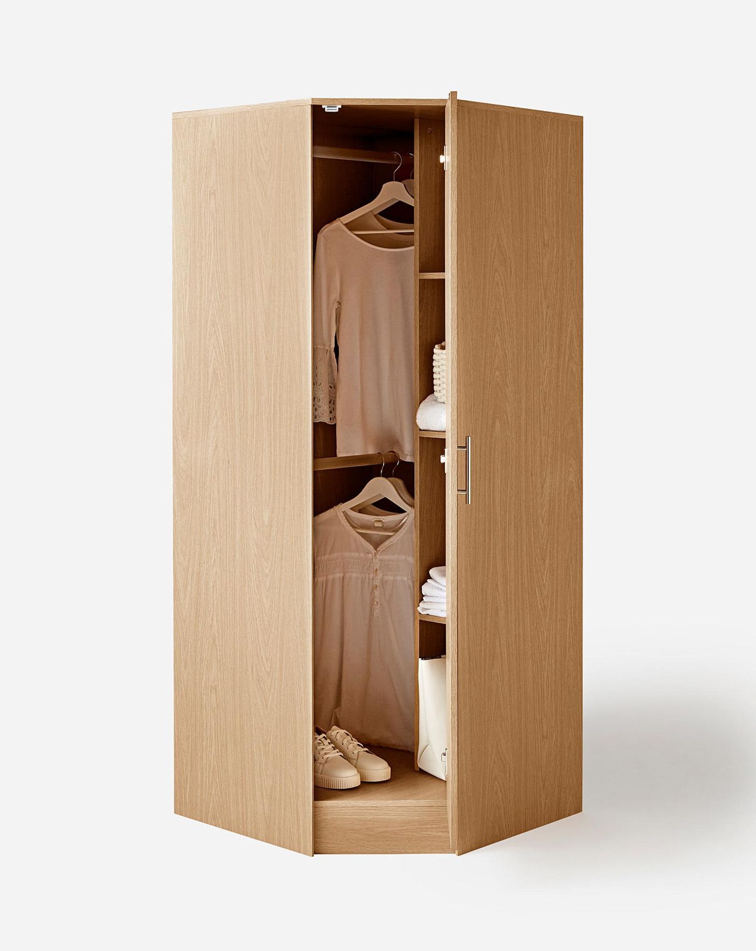 NEW & BOXED DAKOTA Corner Wardrobe. OAK EFFECT. RRP £269 EACH. Part of At Home Collection, the - Bild 2 aus 4