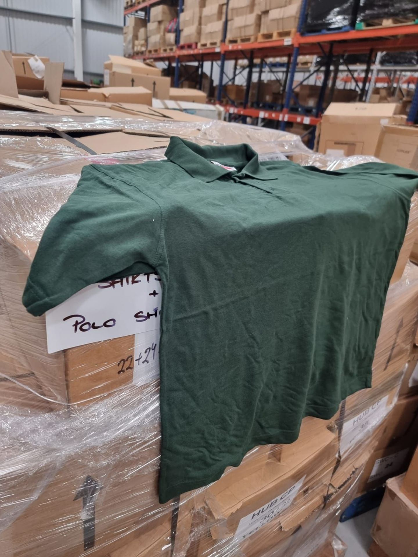 PALLET TO CONTAIN A LARGE QUANTITY OF NEW CLOTHING GOODS. MAY INCLUDE ITEMS SUCH AS: T-SHIRTS,
