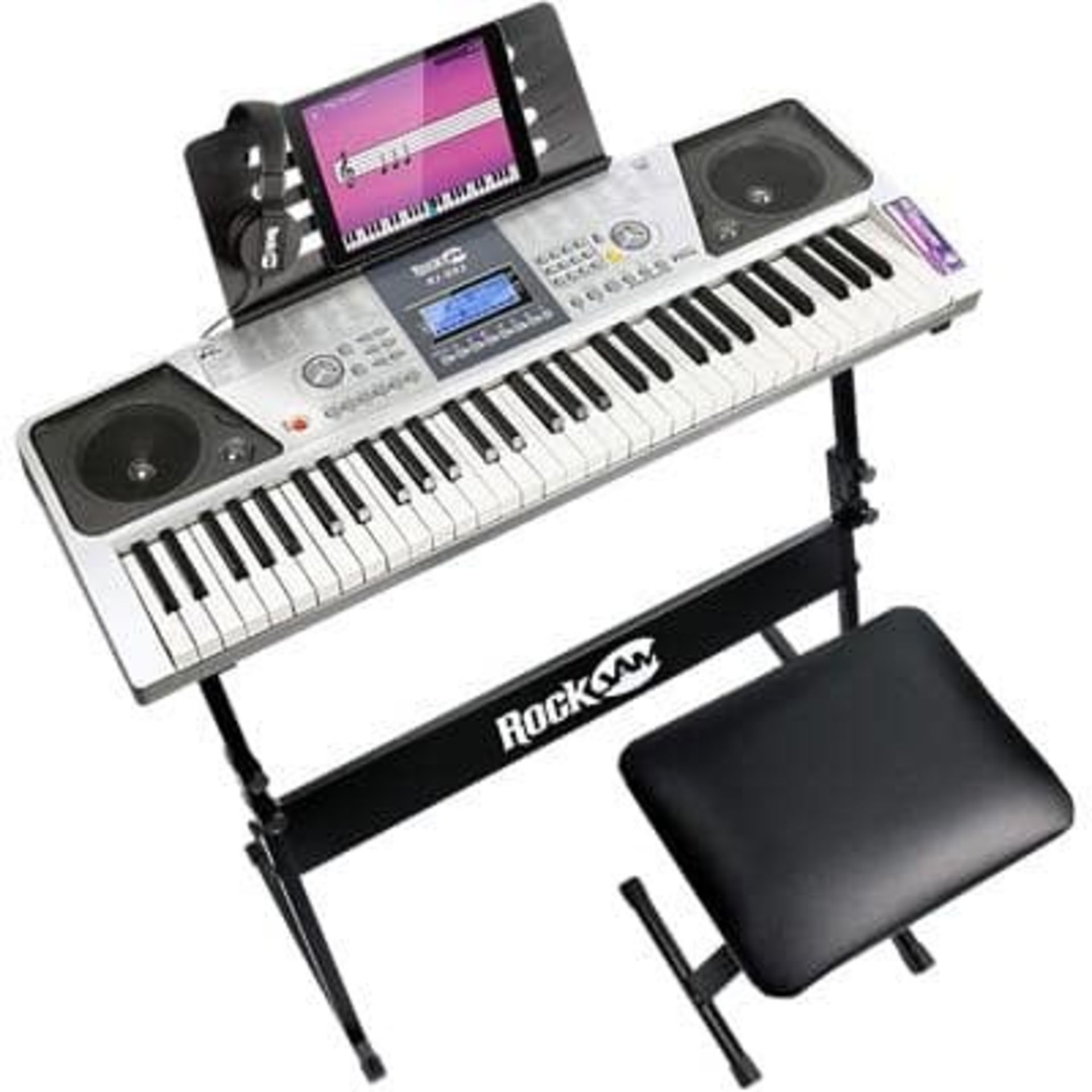RockJam RJ661-SK 61-Key Keyboard Piano Super Kit - ER20