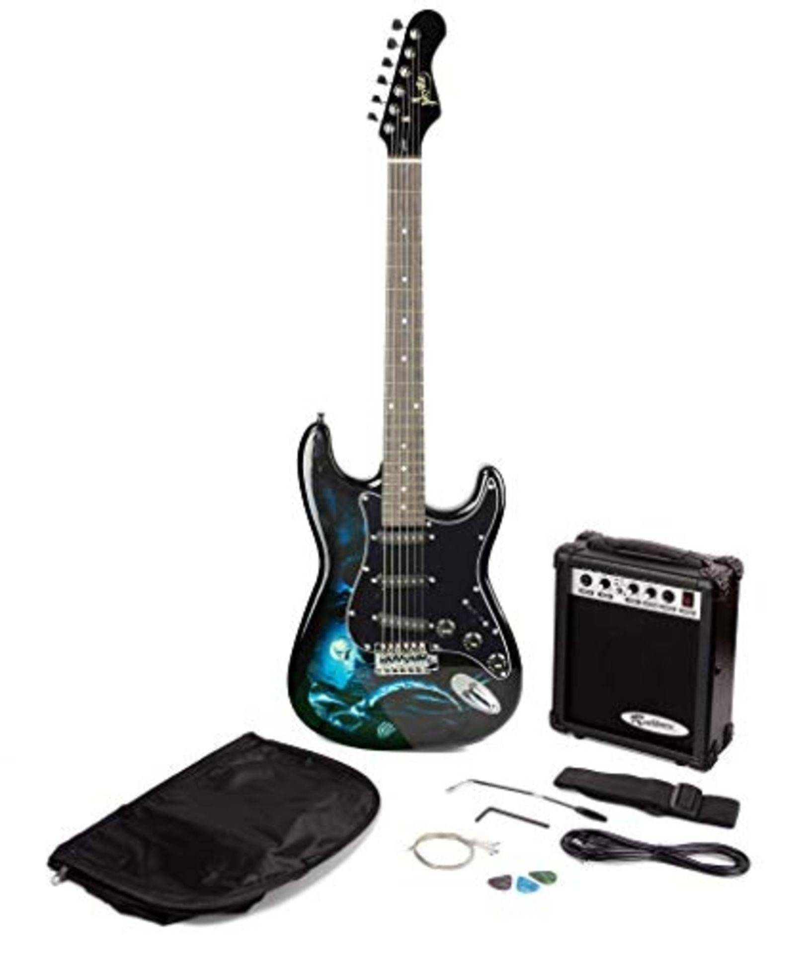 Jaxville ST1-HD-PK Hades St Style Electric Guitar Pack - ER20