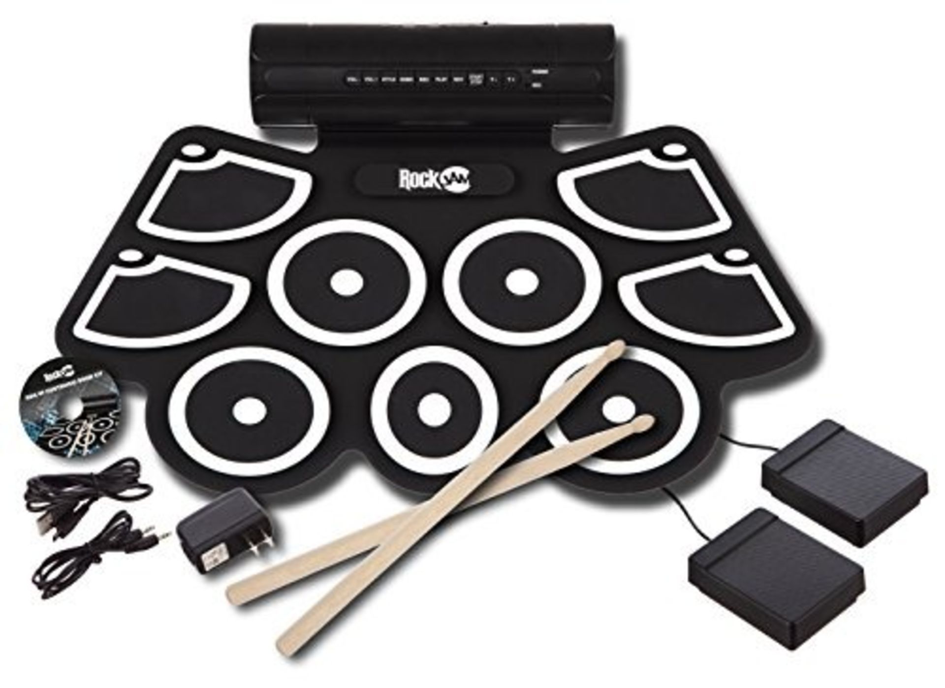 RockJam Electronic Roll up MIDI Drum Kit - ER21