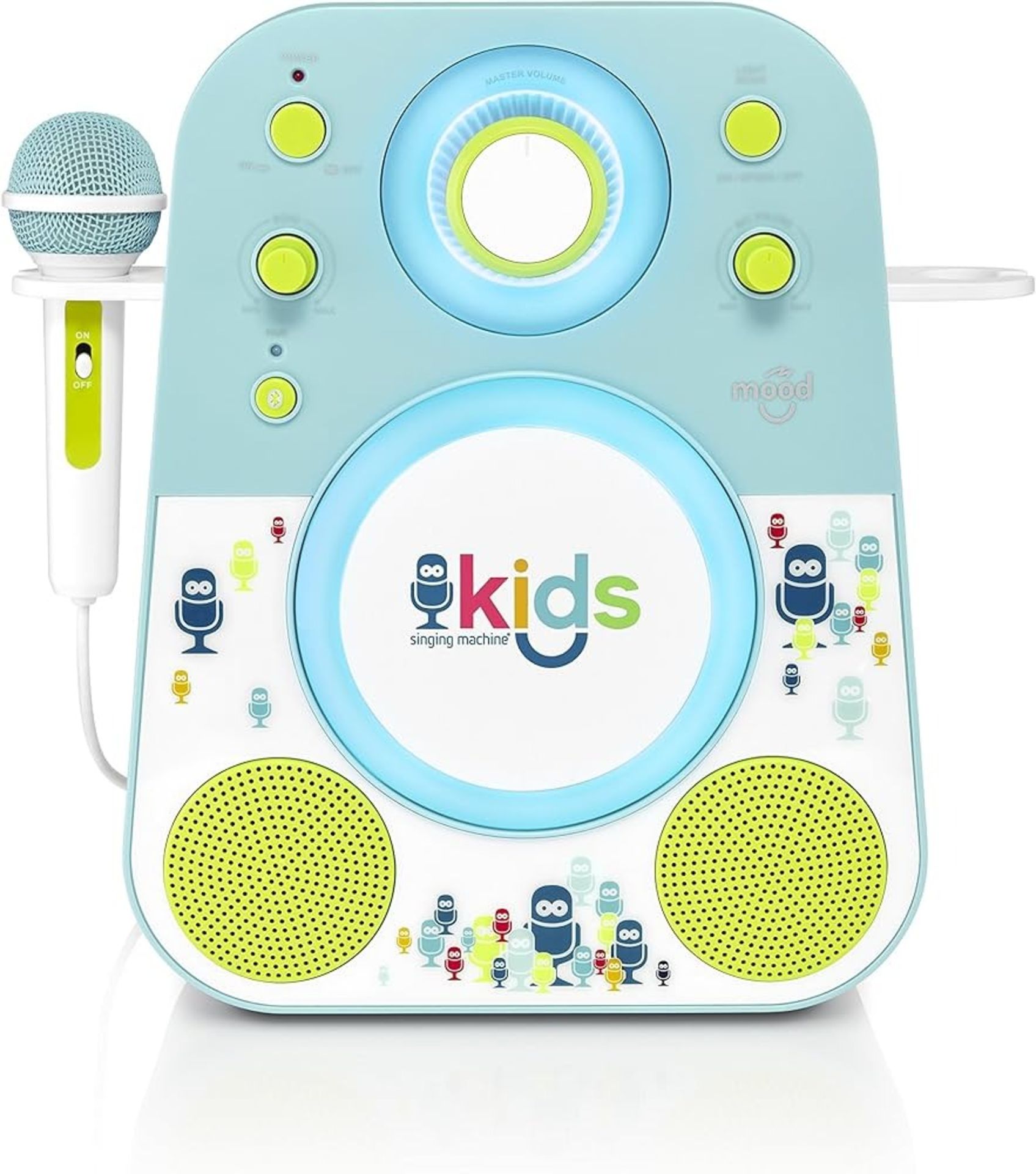 Singing Machine Kid's SMK250BG Mood LED Glowing Bluetooth Sing-Along Speaker - ER21