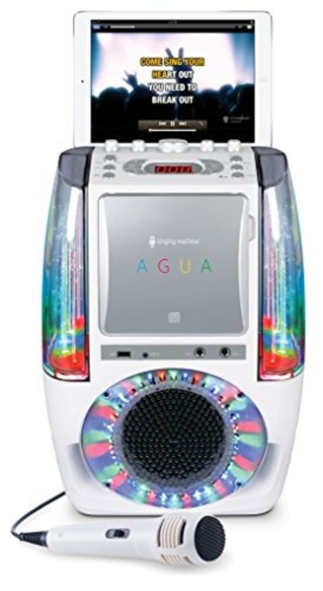 Singing Machine SML605W AGUA Dancing Water Fountain Bluetooth Karaoke System - ER22