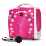 Singing Machine SML-283 Portable CD-G Karaoke Player and 3 CDGs Party Pack - Pink - ER22