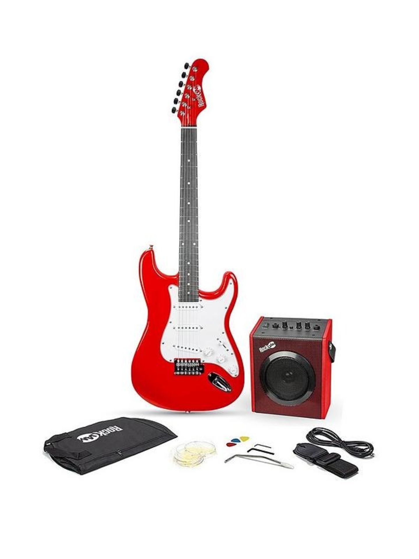 RockJam Full Size Electric Guitar Super Kit RJEG06 Red - ER20