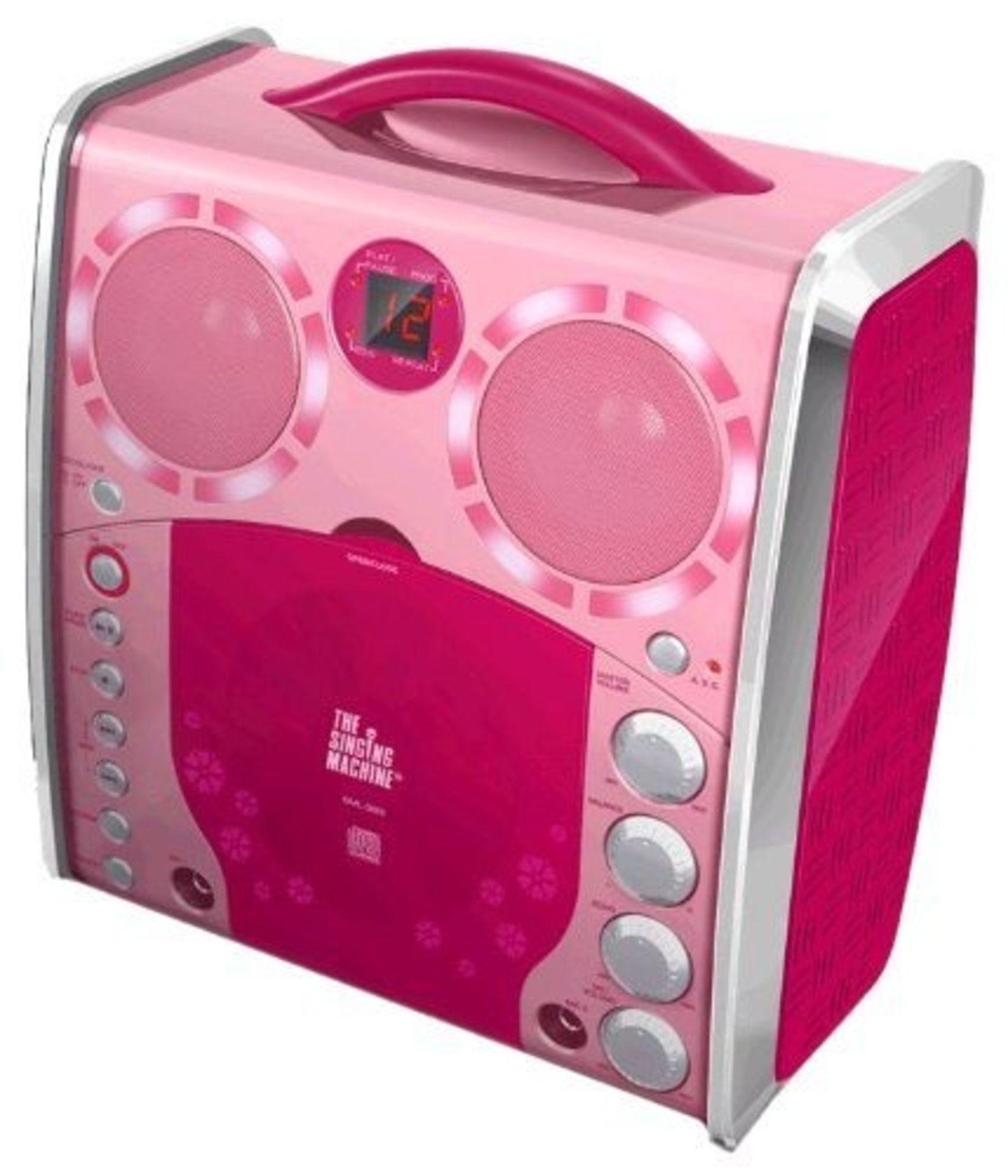 Singing Machine SML-383 Portable CD-G Karaoke Player and 3 CDGs Party Pack - Pink - ER22
