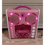 Bundle of 2x Singing Machine SML-383 Portable CD-G Karaoke Player Pink - ER21