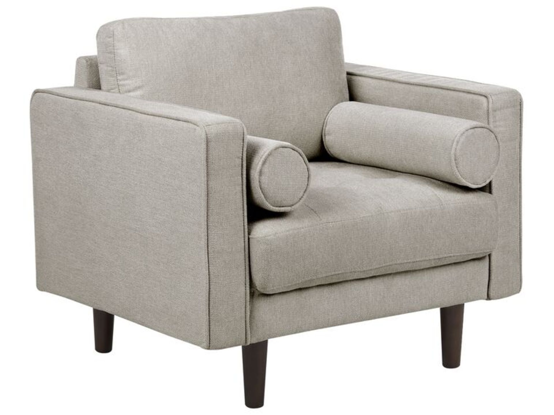 Nurmo Fabric Armchair Taupe. - R14. RRP £439.99. Revamp your living space with this timeless