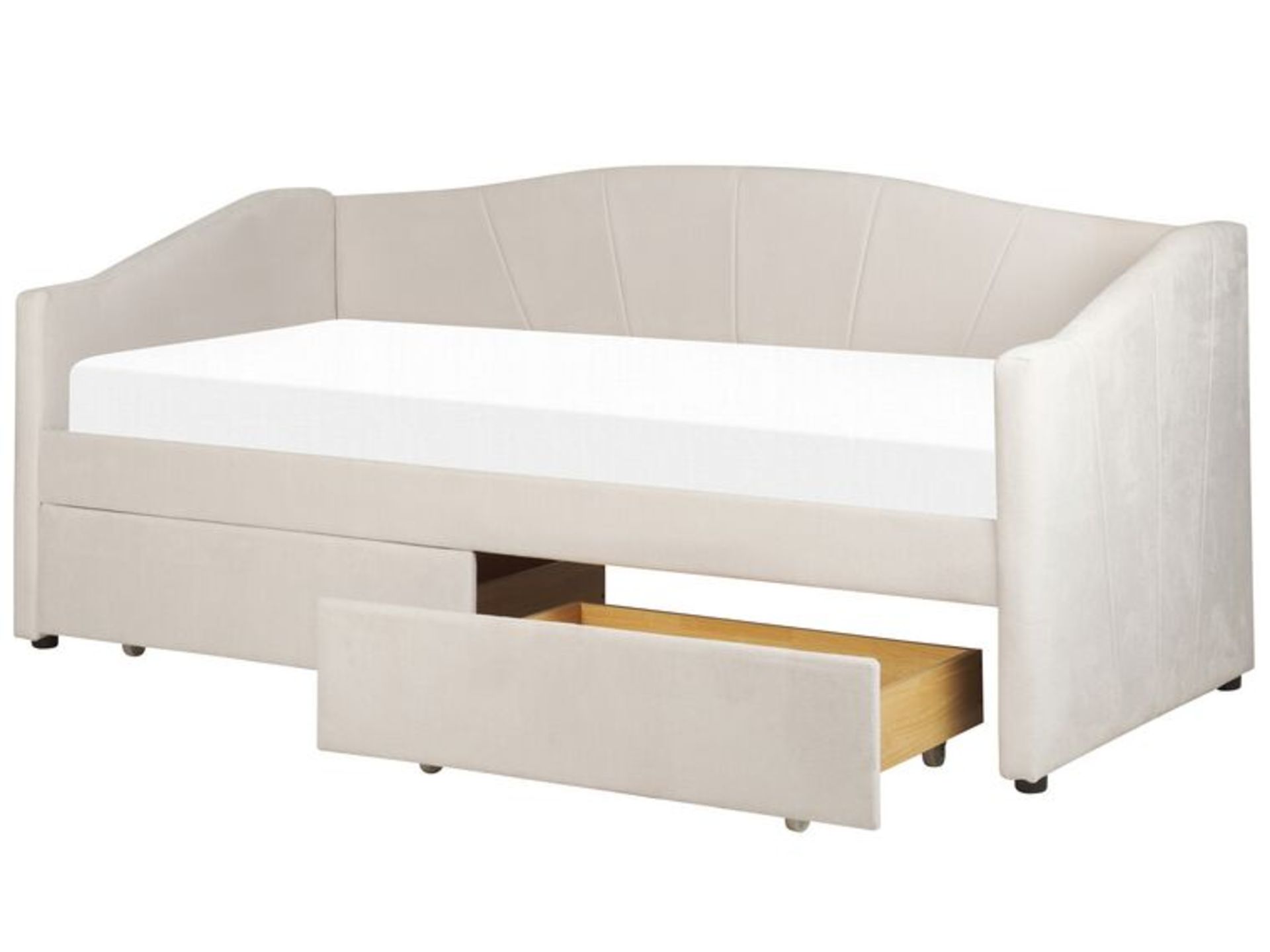 Vittel Fabric EU Single Daybed Light Beige. - R14. RRP £749.99. Discover timeless elegance with this - Image 3 of 3