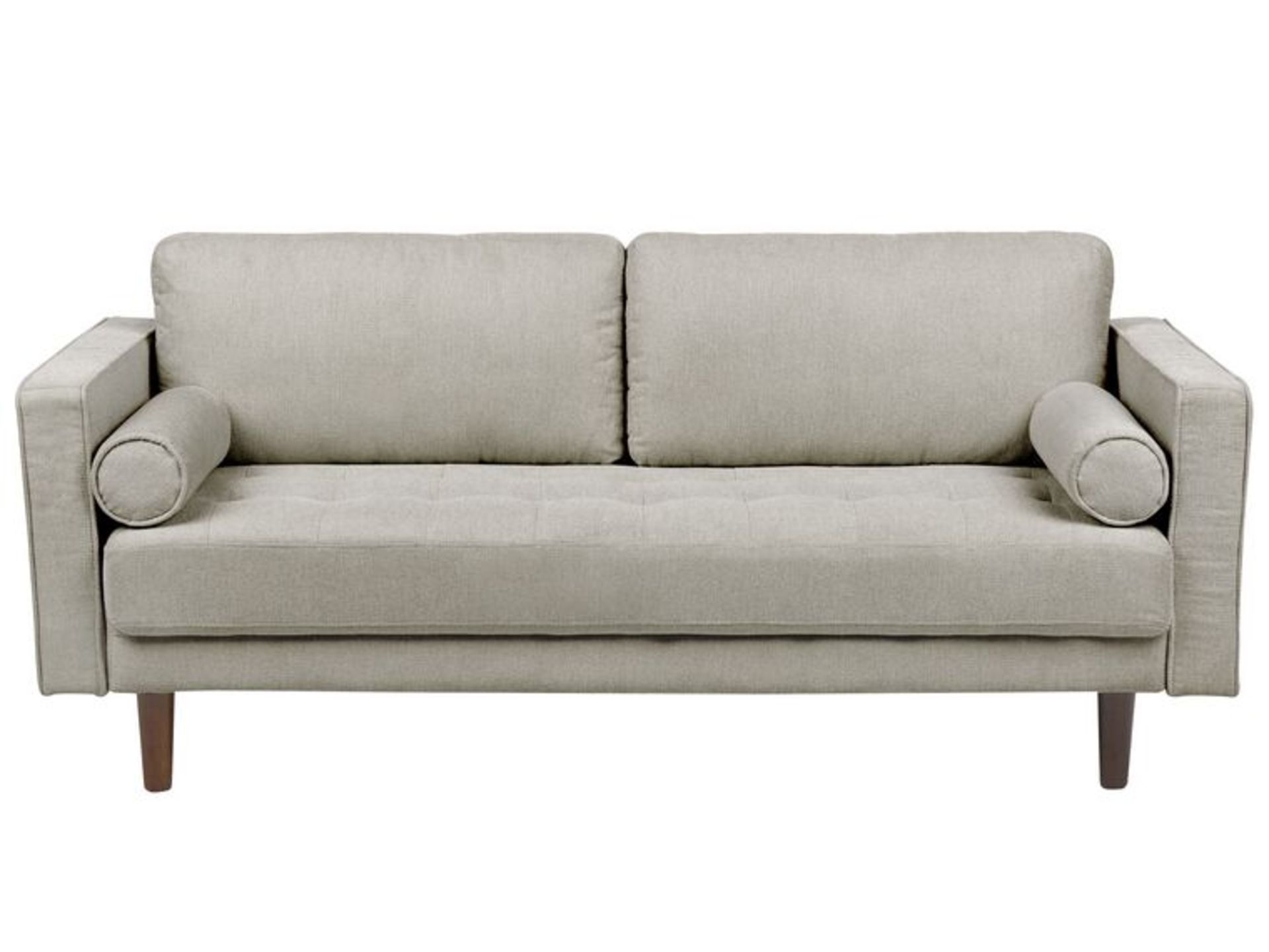 Nurmo 3 Seater Fabric Sofa Taupe. - R14. RRP £739.99. Revamp your living space with this timeless