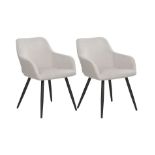 Casmalia Set of 2 Velvet Chairs Taupe. - R14.10. RRP £349.99. Elevate your living space with our