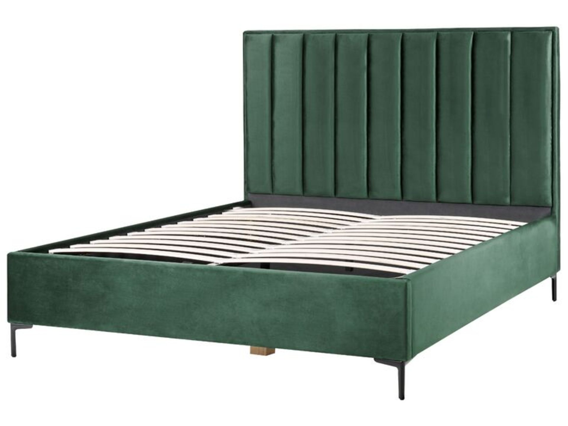 Sezanne Velvet EU Super King Size Ottoman Bed Dark Green. - R14. RRP £819.99. This beautiful bed - Image 2 of 3