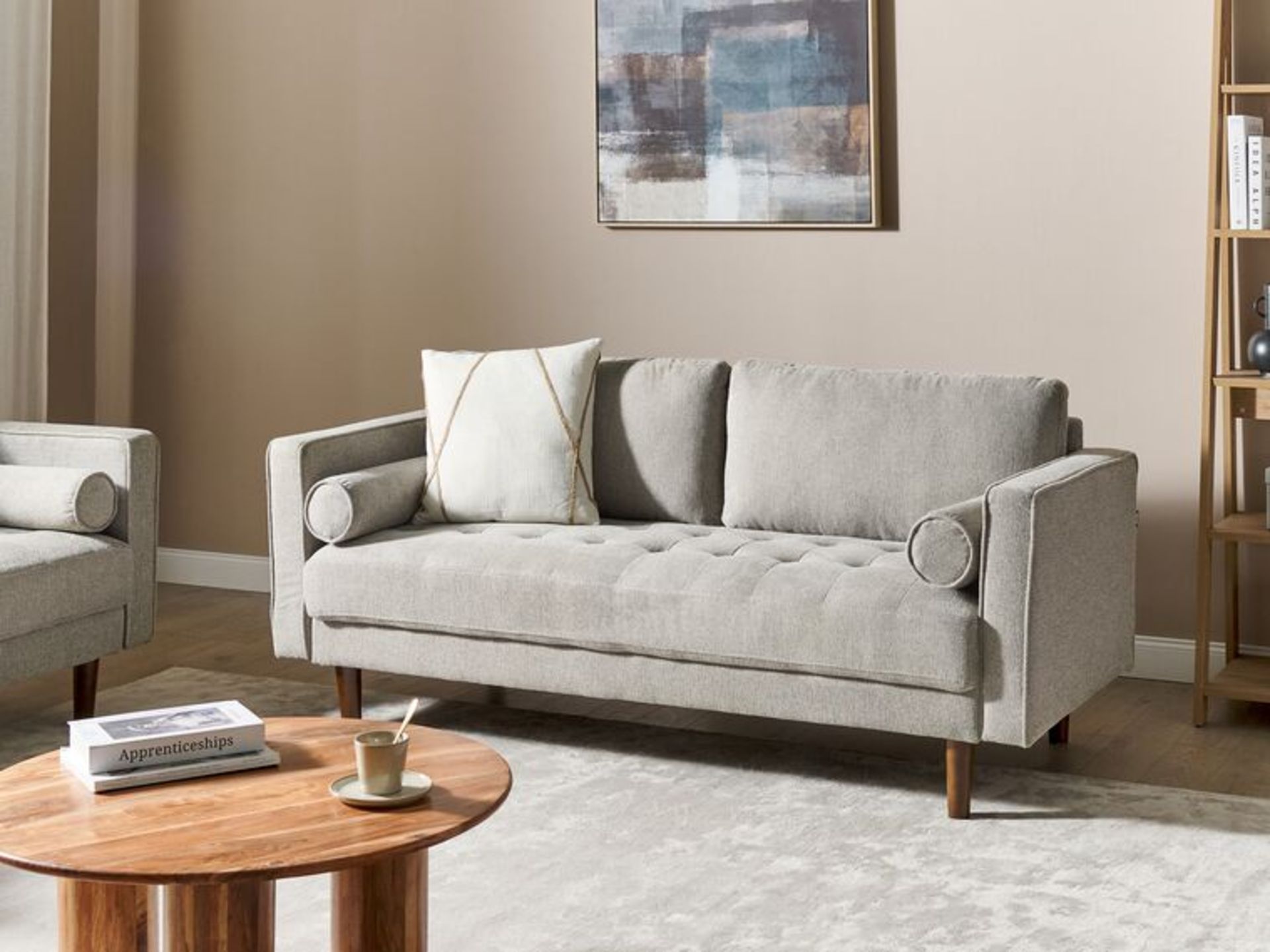 Nurmo 3 Seater Fabric Sofa Taupe. - R14. RRP £739.99. Revamp your living space with this timeless - Image 2 of 2