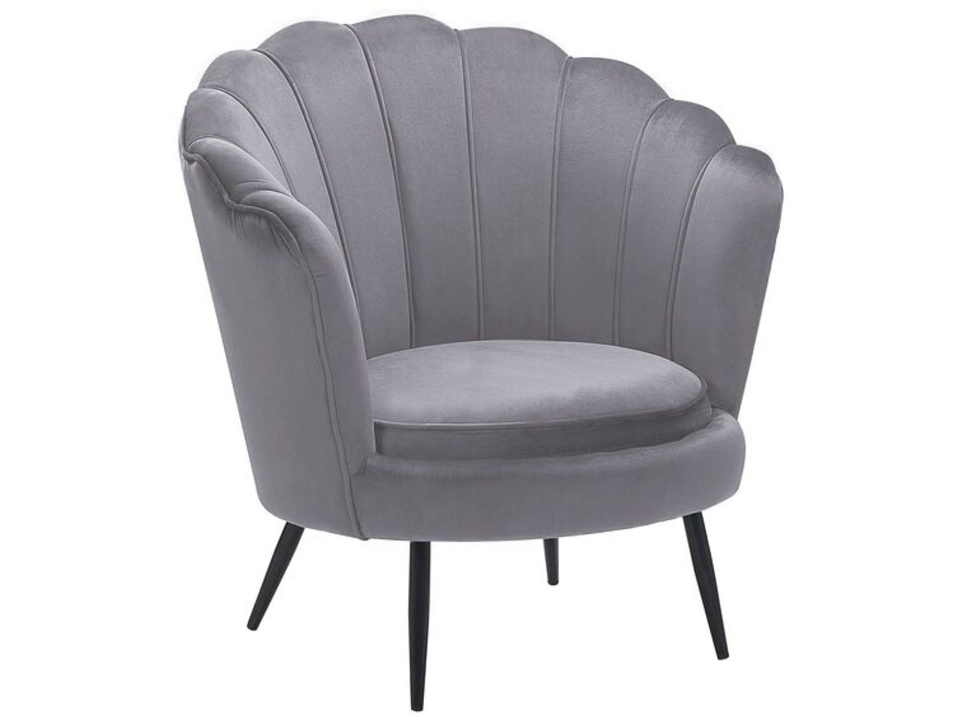 Lovikka Velvet Armchair Grey. - R13a.10. RRP £539.99. A perfect pick for those looking to