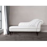 Nimes Right Hand Chaise Lounge Faux Leather White. - R14. RRP £629.99. The marvellous chaise