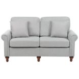 Ginnerup 2 Seater Fabric Sofa Light Grey. - R14. RRP £629.99. A modern 2-seater sofa with a