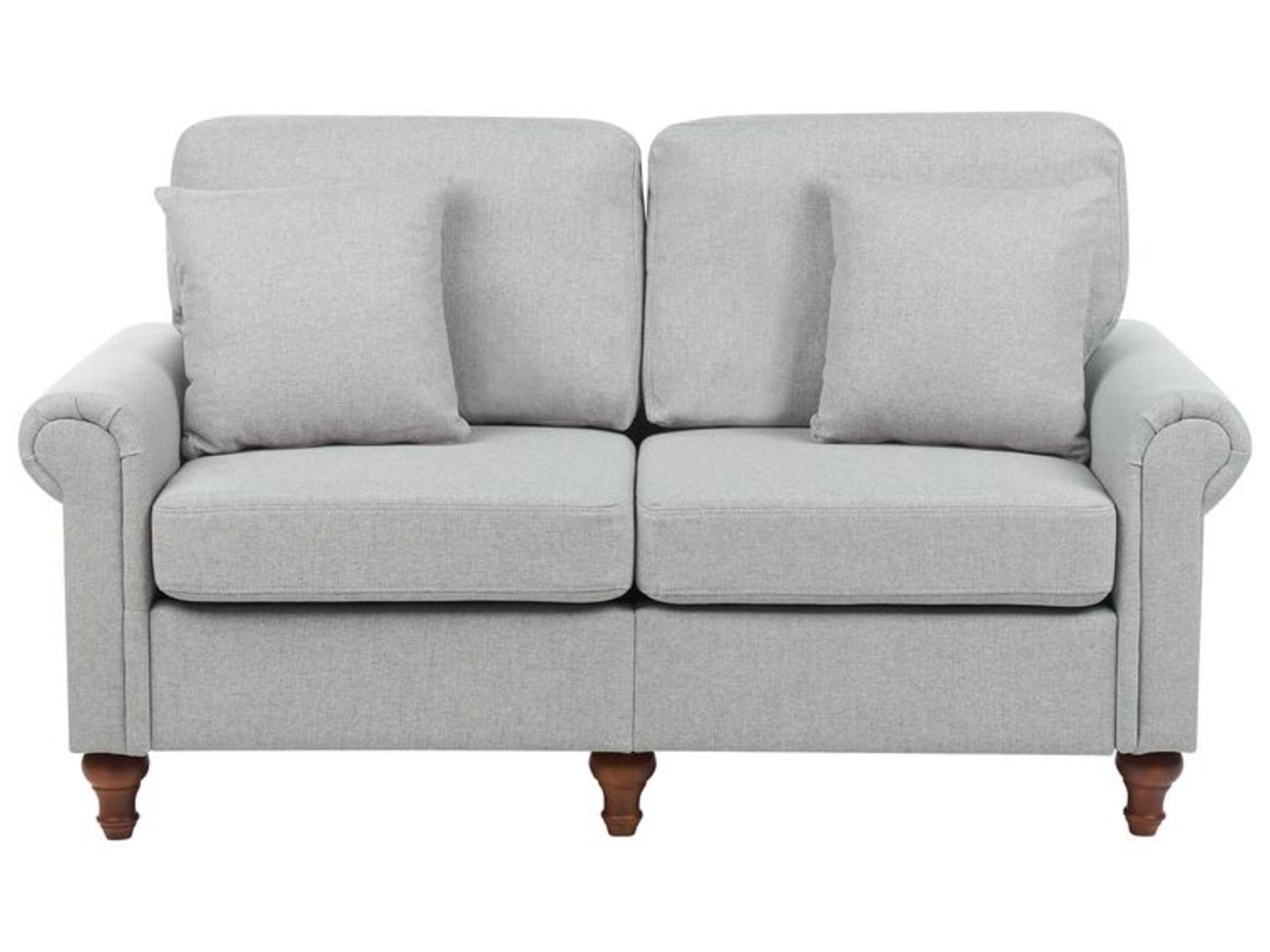 Ginnerup 2 Seater Fabric Sofa Light Grey. - R14. RRP £629.99. A modern 2-seater sofa with a