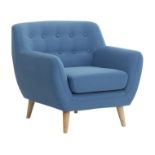 Motala Fabric Armchair Blue. - R14. RRP £809.99. This armchair will complete any living space with
