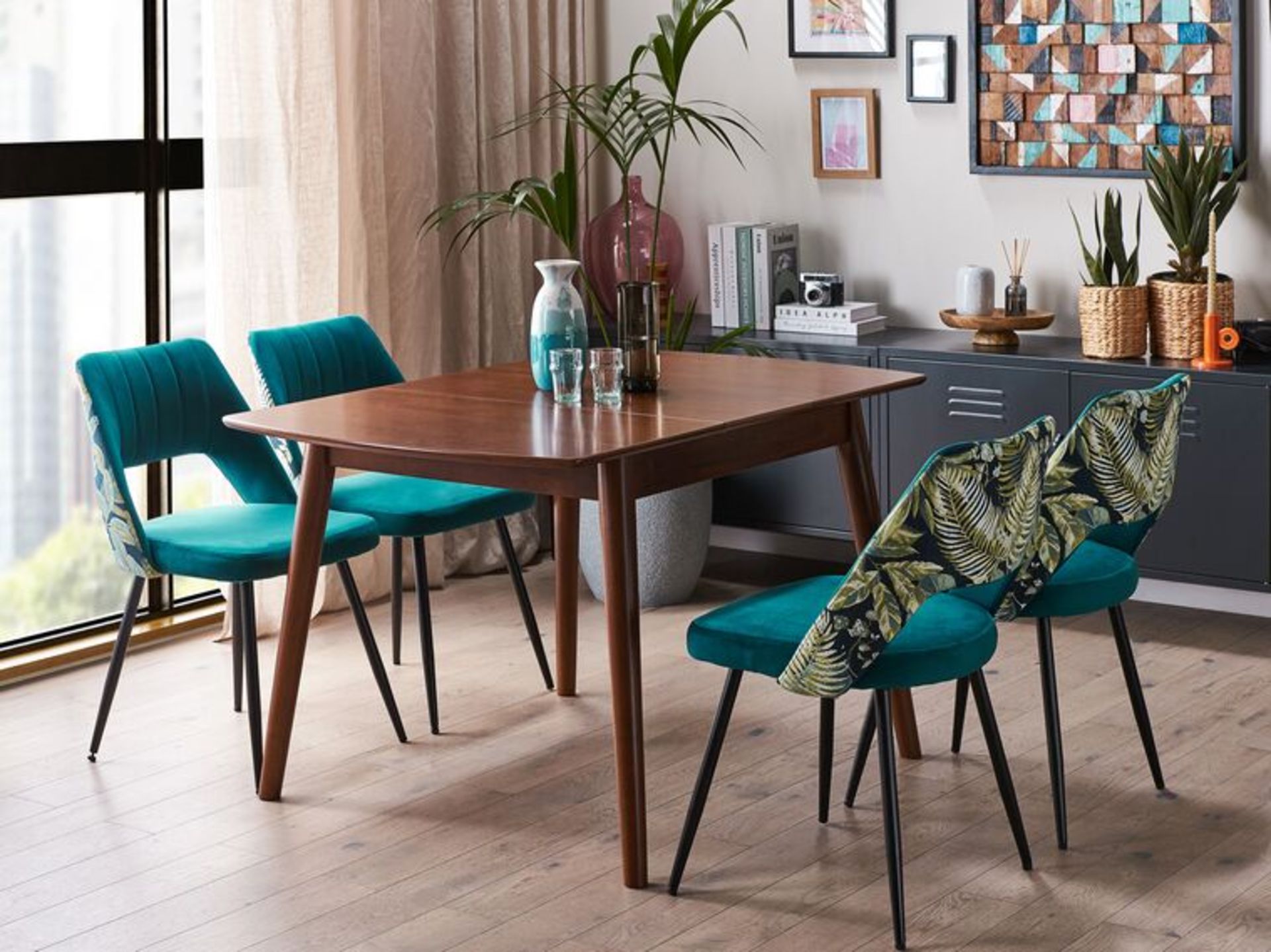 Toms Extending Dining Table 100/130 x 80 cm Dark Wood. - R13a.11. Design your dining corner and - Image 2 of 2