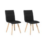 Brooklyn Set of 2 Fabric Dining Chairs Black - R13a.11. RRP £219.99. An incredibly comfortable