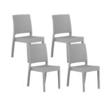 Fossano Set of 4 Garden Dining Chairs Light Grey. - R14.15. RRP £439.99. Enjoy summer afternoons