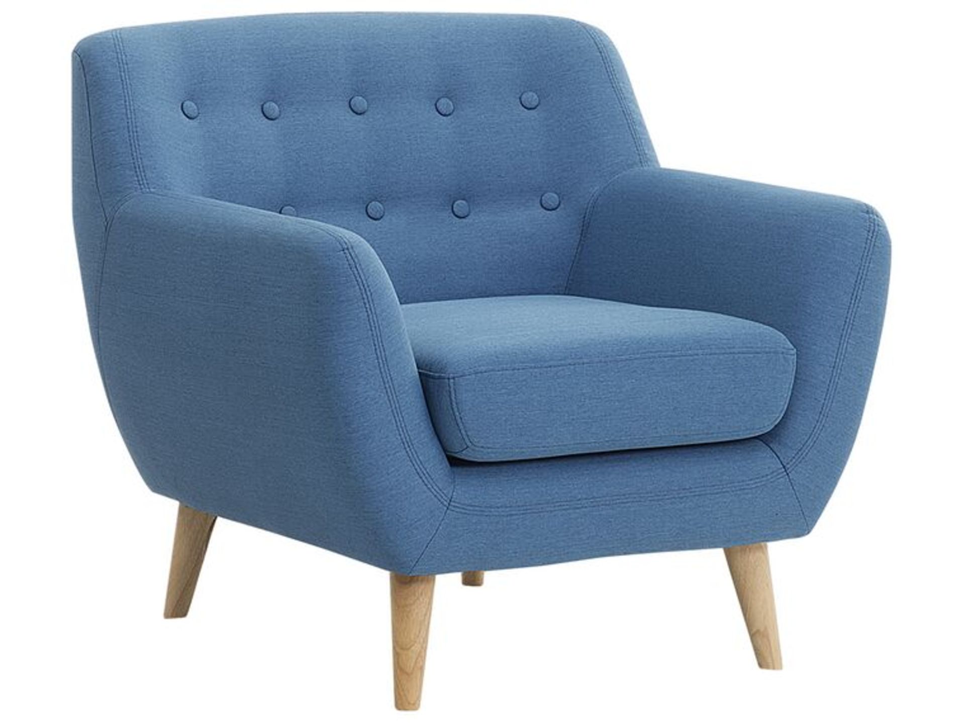 Motala Fabric Armchair Blue. - R14. RRP £809.99. This armchair will complete any living space with