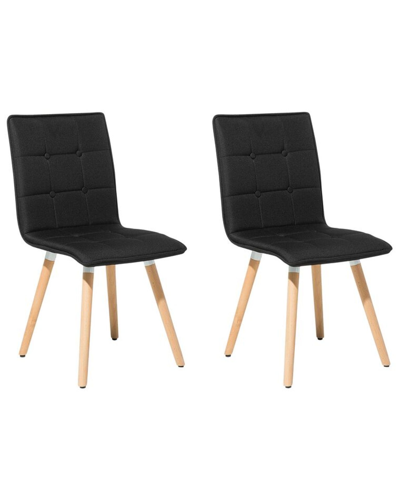 Brooklyn Set of 2 Fabric Dining Chairs Black - R13a.11. RRP £219.99. An incredibly comfortable